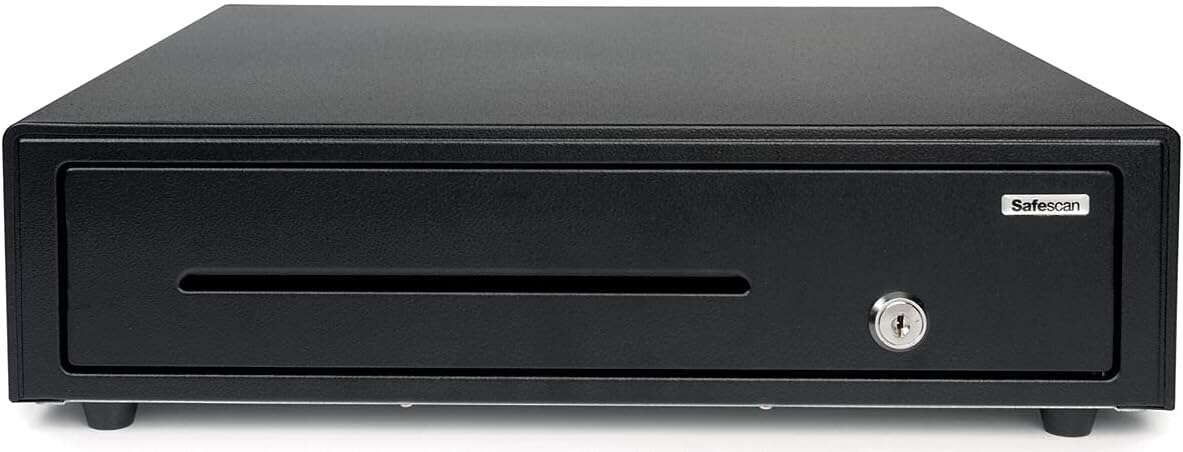 Safescan Ld-4141 Cajon Portamonedas - Diseño Resistente Y Elegante - Doble Conectividad - Facil Instalacion - Conteo Rapido Y Preciso