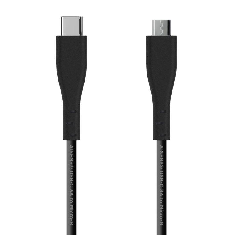 Aisens Cable Usb 2.0 3A Tipo Usb-C/M - B/M Negro 2,0M