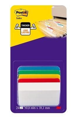 Post-It Index Rigido 51X38Mm Rojo Azul  Verde Amarillo - 4 Sin Dispensador Std 4X6