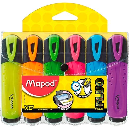 Maped Marcador Fluorescente Peps Classic Colores Surtidos Blíster 6 Ud