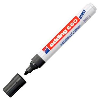 Edding Marcador Pizarra Blanca 660 Rellenable Negro