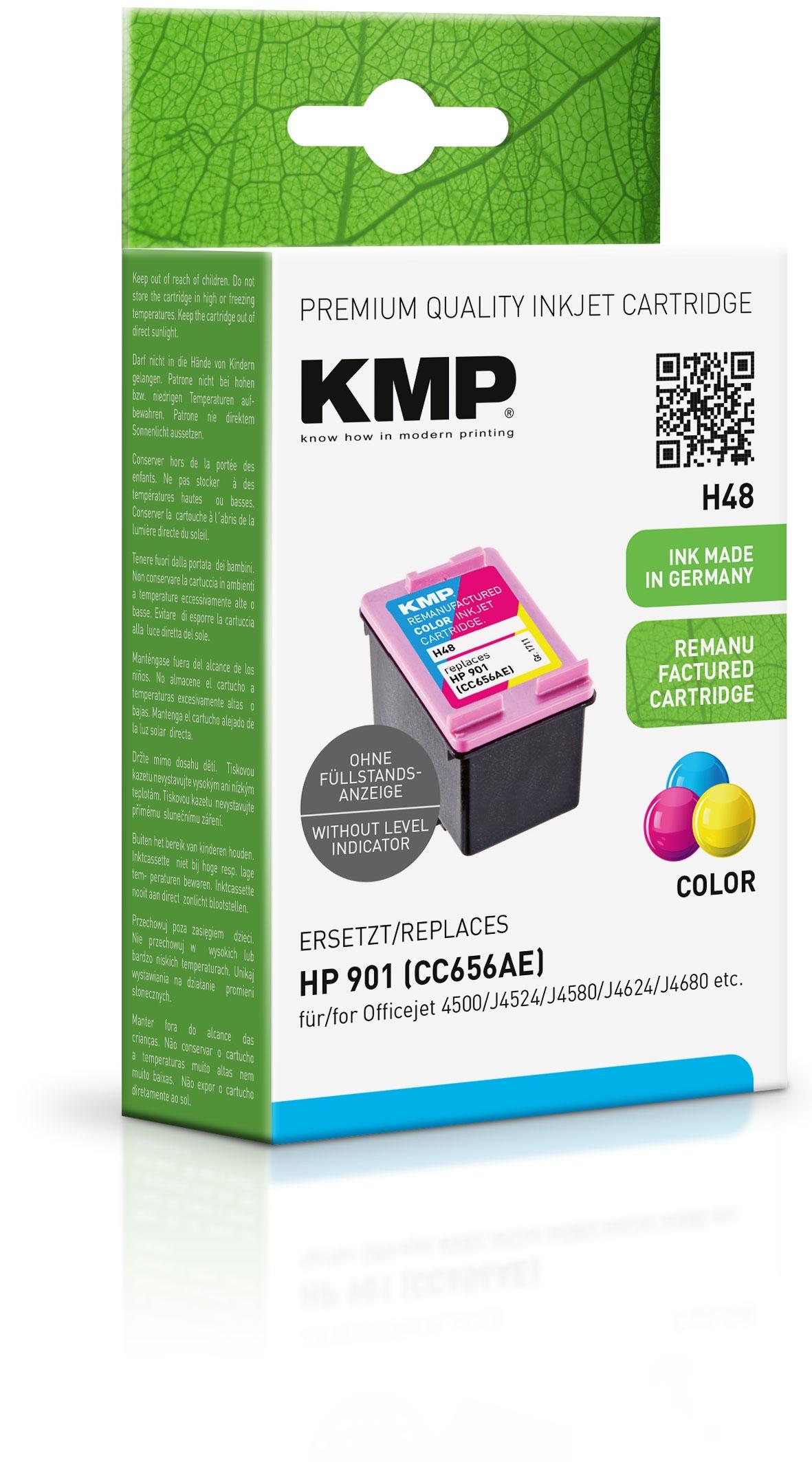 Tinta Kmp Pack 3 Colores  C M Y Officejet J4524 J4580 J4624 J4680 - Nº 901