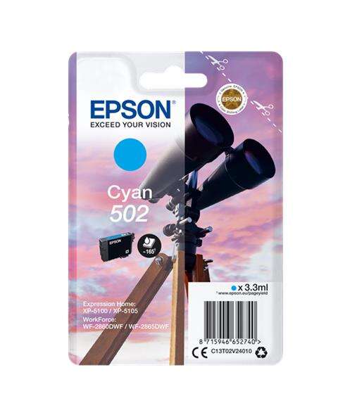 Epson 502 Cyan Cartucho De Tinta Original - C13T02V24010