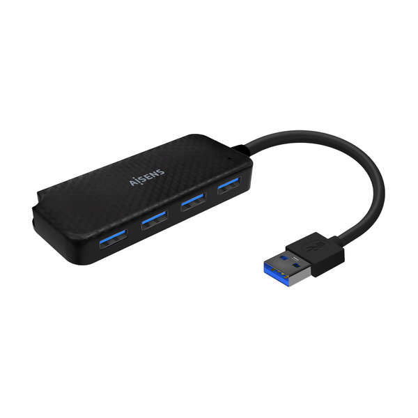 Aisens Hub Usb 3.0 - Tipo A/M-4X Tipo A/H - 15Cm - Color Negro