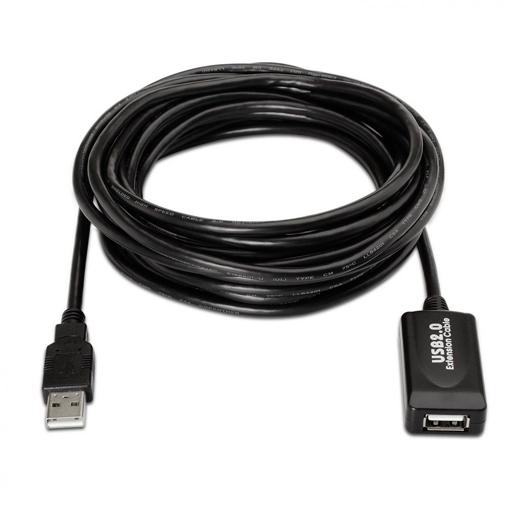 Aisens Cable Extensión Usb 2.0 Prolongador Con Amplificador, Tipo A Macho A Tipo A Hembra, 15 Metros