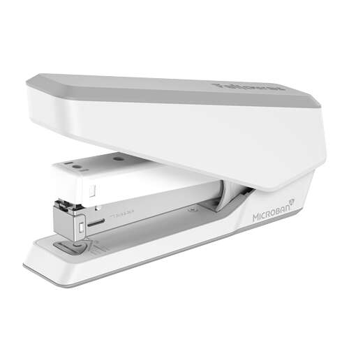 Fellowes Lx850 Grapadora Con Proteccion Microban - Hasta 25 Hojas - Quitagrapas Extraible - Visor De Grapas - Color Blanco