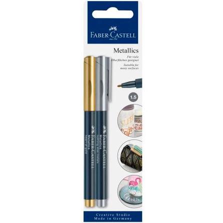 Faber Castell Rotuladores Creative Studio Metallics Marker Colores Metálicos -Blister 2U-