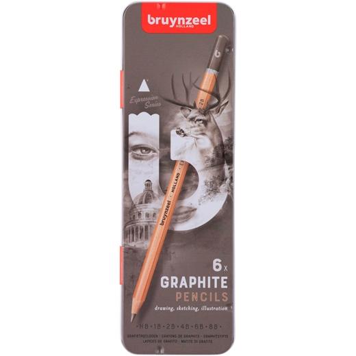 Talens Bruynzeel Lápices De Grafito Expression Hb A 8B Estuche 6 Ud