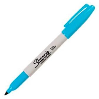 Sharpie Marcador Permanente Punta Fina Azul Turquesa