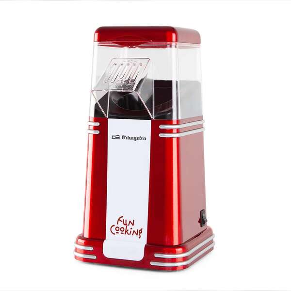 Orbegozo Pa 4350 Palomitero Vintage - Prepara Palomitas En 3 Minutos - Diseño Retro Y Saludable - Portatil Y Facil De Limpiar - Ideal Para Casa - Oficina Y Camping