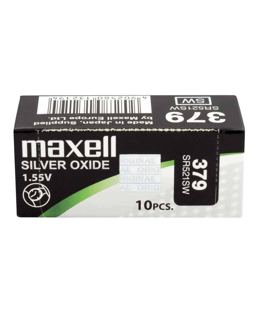 Maxell Micro Pilas Planas Óxido De Plata 1,55V - Sr521Sw 379 Caja 10U