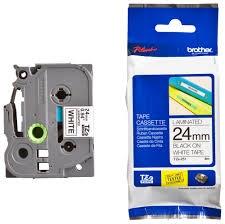 Brother Cinta Rotuladora Laminada Texto Negro Sobre Blanco - 24Mmx8M