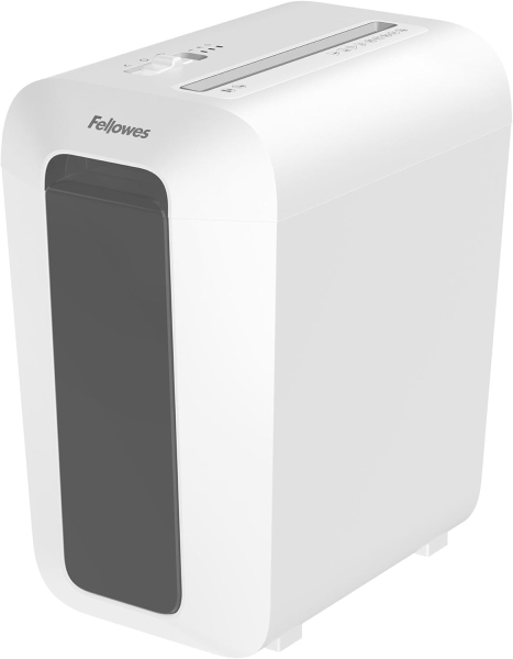 Fellowes Lx65 Destructora De Papel Manual Corte En Particulas P-4 - Destruye Hasta 10 Hojas - Papelera De 22L - Color Blanco