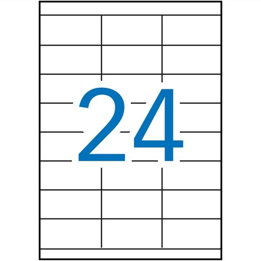 Apli Etiquetas Adhesivas 70X35Mm Inkjet/Láser C/Rectos 24 X 100H Blanco