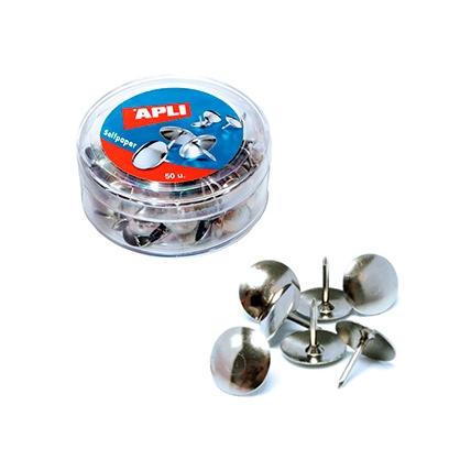 Apli Chinchetas Niqueladas Caja De 50 Caja