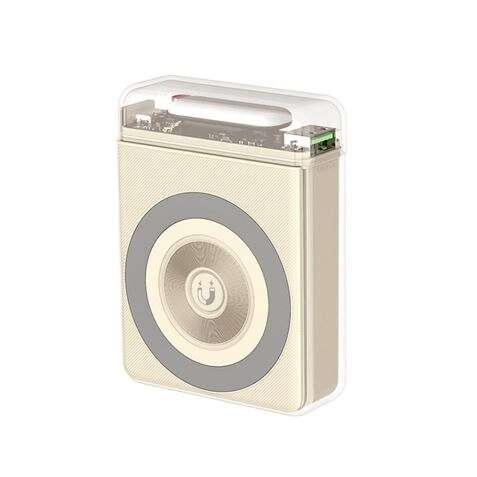 Xo Powerbank 10000Mah - Salidas Tipo C 20W, Usb 22.5W, Carga Inalambrica 15W - Entradas Tipo C 18W - Facil De Transportar - Carga Rapida - Resistente - Estabilidad Y Proteccion - Color Beige