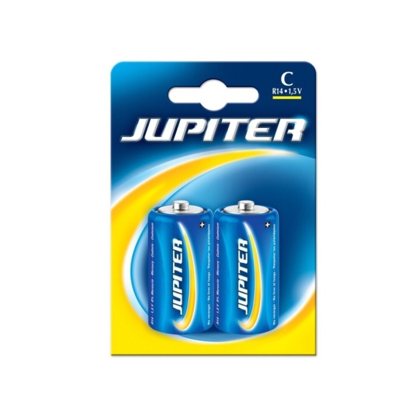 Jupiter Pack De 2 Pilas Salinas C R14 - Pilas Salinas Para Aparatos De Bajo Consumo