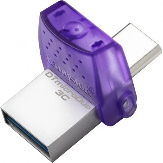 Kingston Datatraveler Microduo 3C Memoria Usb-A + Usb-C 64Gb 3.2 Gen 1 - Velocidad De Lectura 200 Mb/S - Tapon Protector (Pendrive)