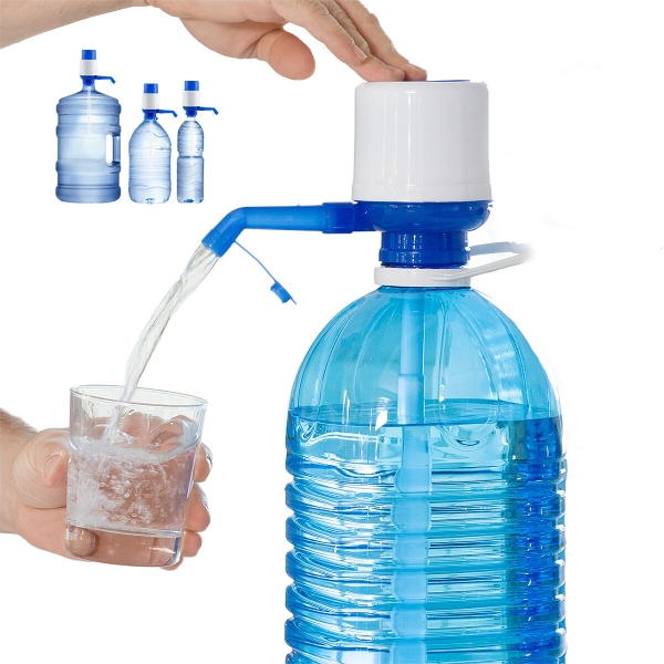 Innovagoods Watler Dispensador De Agua Xl Para Garrafas Hasta 12L - Polipropileno - Libre De Bpa - Sistema Antigoteo - Incluye 3 Tubos Y Adaptador - 8X16.5X18Cm - Color Blanco Y Azul