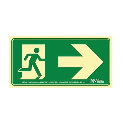 Archivo 2000 Señal "Salida De Emergencia Derecha" 160X320 Pvc Verde
