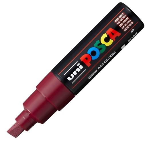 Posca Marcador  Pc-8K No Permanente Punta Biselada 8.0Mm Rojo Vino