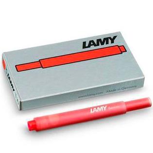 Lamy Cartucho T10 Red Recambio 825 Para Pluma Tinta Rojo Caja 5U