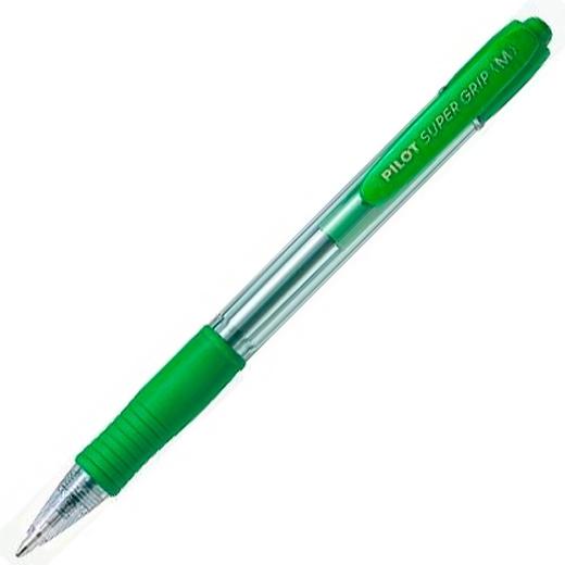 Pilot Bolígrafo Supergrip M Verde Cuerpo Verde