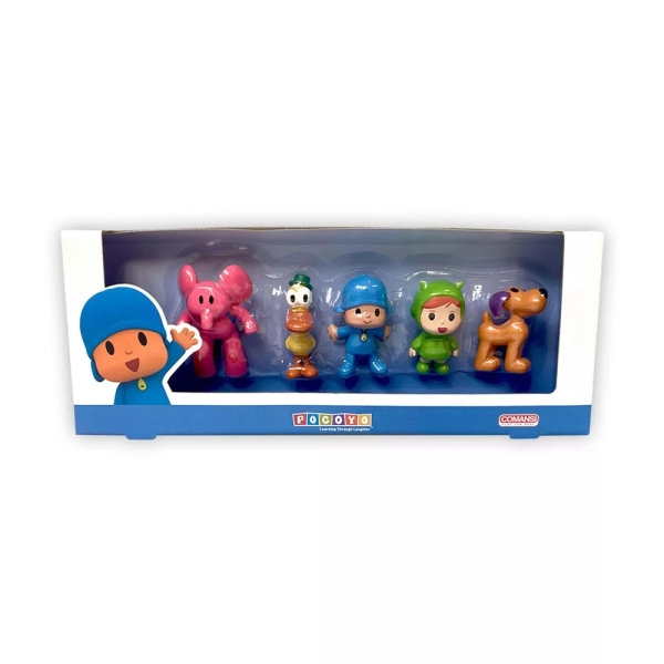 Comansi Set Pocoyo Colección Original - 5 Figuras - Personajes Televisión - Pocoyo, Nina, Elly, Pato Y Lola - Juguete Educativo