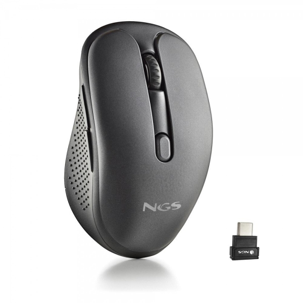 Ngs Evo Jot Raton Inalambrico 1600Dpi - Conexiones: 2.4 Ghz Usb-C + Bluetooth 5.1 + Bluetooth 5.1 - 5 Botones - Uso Diestro - Color Negro