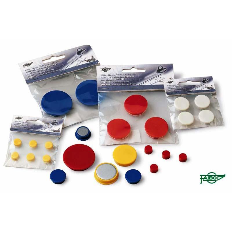 Faibo 6 Imanes Redondos 10Mm Blanco En Blister