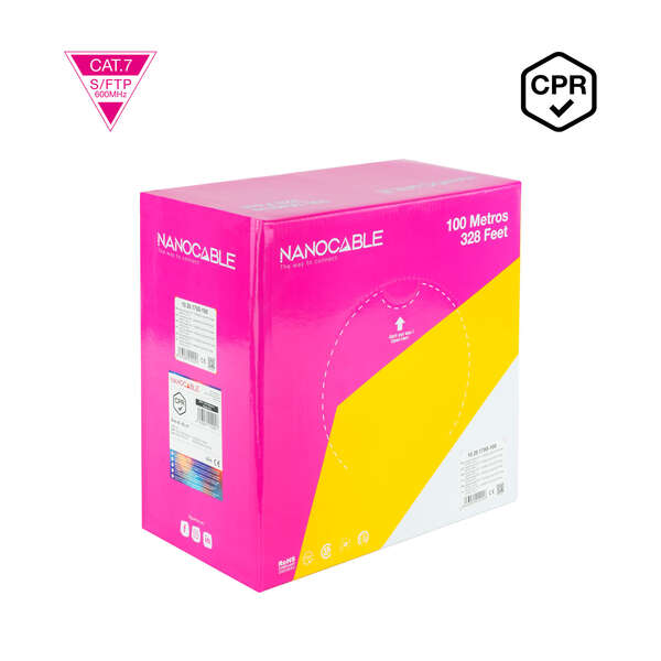 Nanocable Cable Red Cat. 7 600Mhz Lszh Sftp Pimf Awg23 100M - Color Naranja