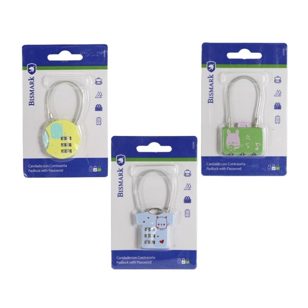 Bismark Candado De Combinacion - 3 Diseños Diferentes