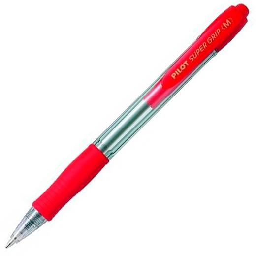 Pilot Bolígrafo Supergrip M Rojo Cuerpo Rojo