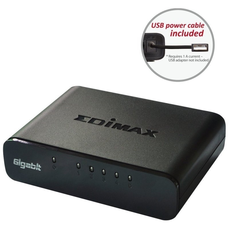 Edimax Es-5500G V3 Switch 5Xgb Mini Usb