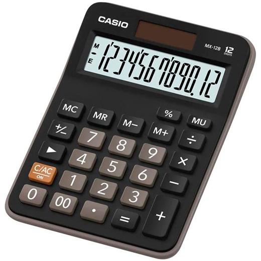 Casio Calculadora De Oficina Sobremesa 12 Dígitos Negro Mx-12B