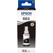 Epson Tinta Bote Negro Ecotank L355, 555 / Et-2500, 2550 , 2600 , 2650, 4500, 14000 - Nº 664