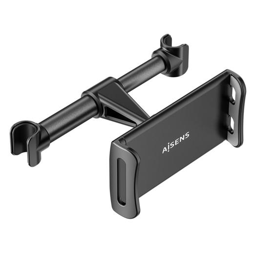 Aisens Soporte De Coche Ajustable 1 Pivote Para Reposacabezas Para Telefono/Tablet Negro