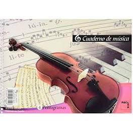 Pacsa Cuaderno Musica 20 Hojas 4 Pentagramas Tapas Carton 4º 80Gr -20U-