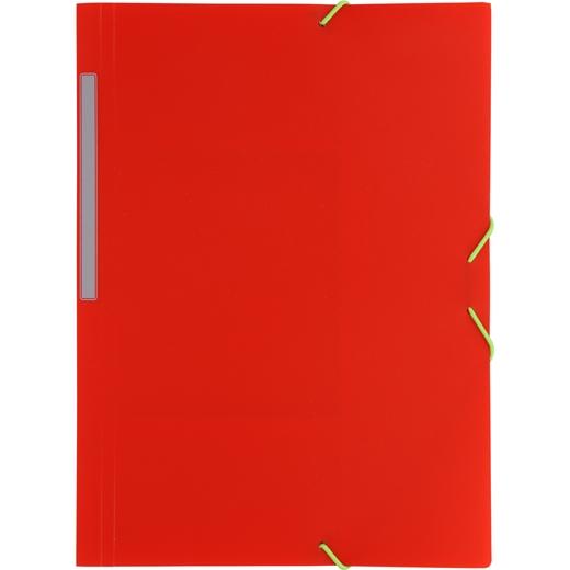 Grafoplás Carpeta Con Gomas Colorgraf Folio 3 Solapas Pp Rojo Translúcido