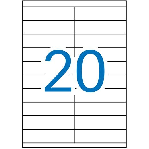 Apli Etiquetas Adhesivas 105X29Mm Inkjet/Láser C/Rectos 20 X 100H Blanco