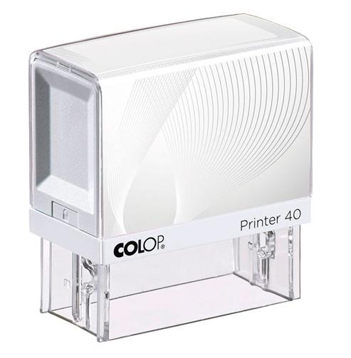 Colop Printer 40 G7 23X59Mm Blanco/Azul No Incluye Placa De Texto Personalizada