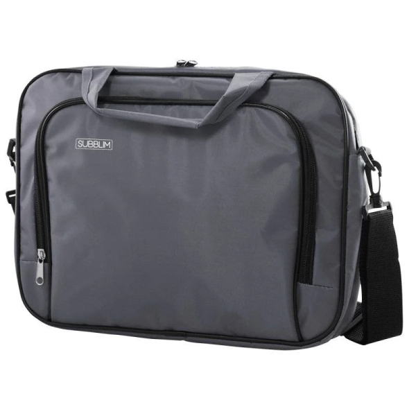 Subblim Estuche Oxford Para Portátil - Medida: 410 Mm - Resistente Y Acolchado - Gran Capacidad De Almacenamiento - Transporte Seguro - Color Gris