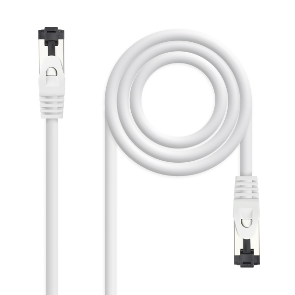 Nanocable Cable Red Latiguillo Cat.8.1 2Ghz Lszh Sstp Awg26 - Longitud 0.25M - Color Blanco