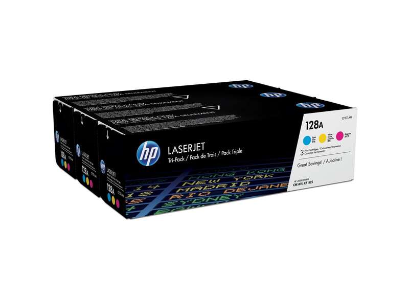 Hp Ce321A/Ce322A/Ce323A Pack De 3 Cartuchos De Toner Originales - 128A