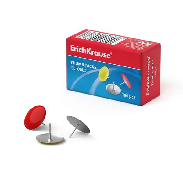 Erichkrause Chinchetas Metalicas De Colores - Alambre De Acero De Alta Calidad - Resistencia Mejorada - Resistente A La Corrosion - Color Variado