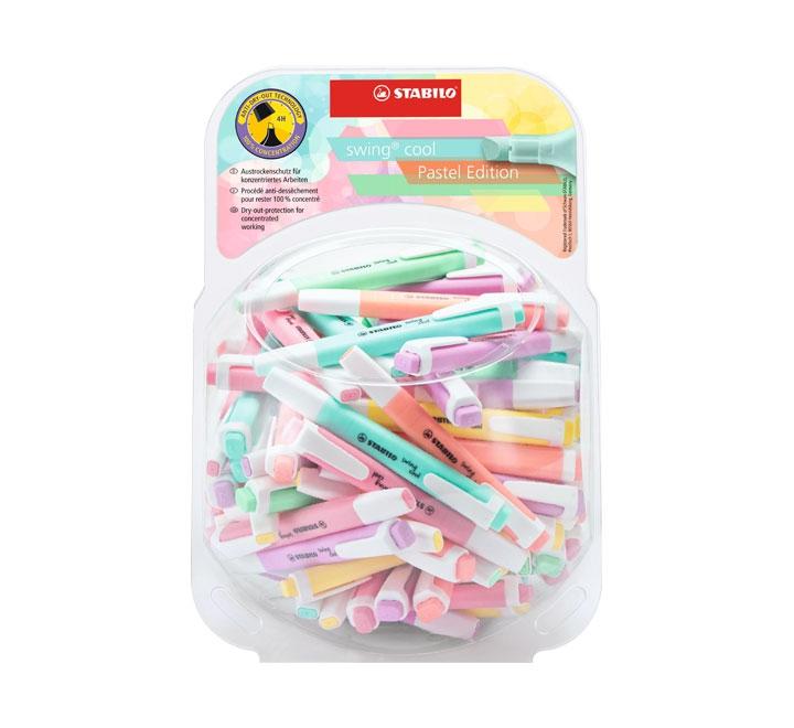 Stabilo Marcador Fluorescente Swing Cool Pastel 6 Colores Surtidos Bombonera 100 Ud