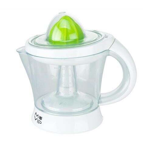 Muvip Exprimidor Electrico 40W - Deposito De 1L - Rotacion En Ambos Sentidos - Desmontable Para Facil Limpieza