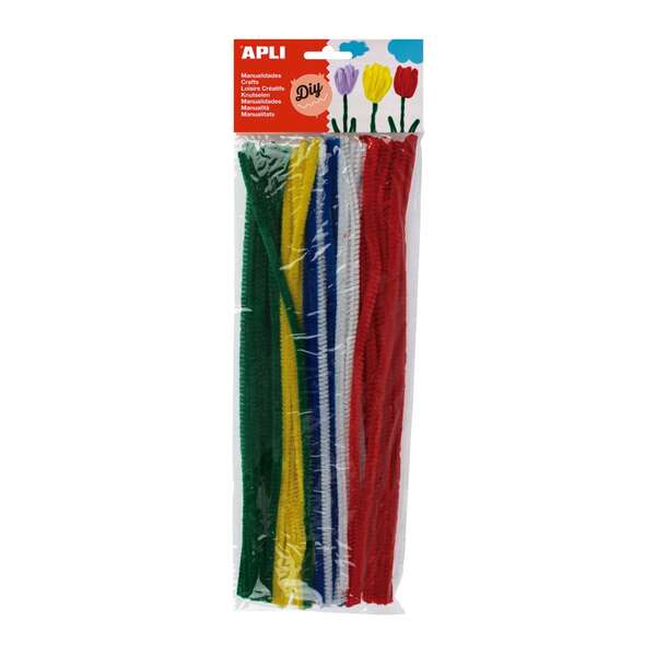 Apli Pack De 50 Limpiapipas Ø 6 Mm X 300 Mm - Colores Surtidos