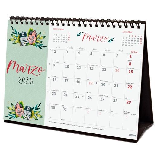 Finocam Calendario De Sobremesa Para Escribir S-210X150Mm Mv Imágenes The Flower Journal 2026