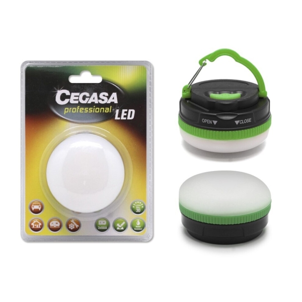 Cegasa Profesional Linterna De 5 Led 30Lm - Gancho Para Colgar - 5 Modos De Iluminacion - Resistente A Golpes Y Agua Ip44 - Funciona Con 3 Pilas Aaa (No Incluidas)